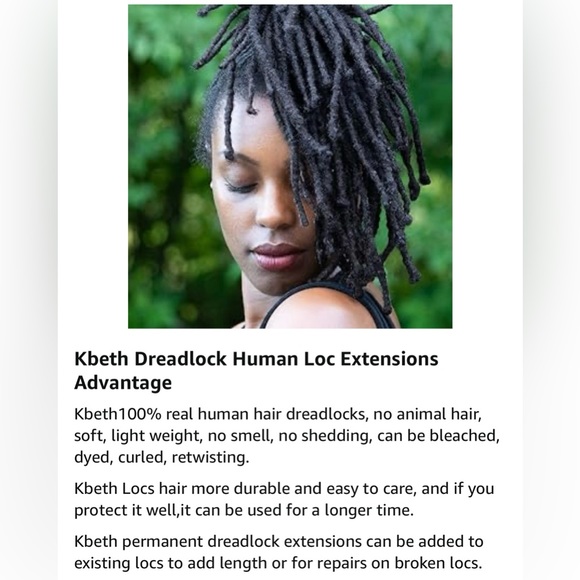 HUMAN HAIR Dreadlock Extensions for Men/Women Full Head 0.8cm 12 Inch 80 Strands - Picture 9 of 11